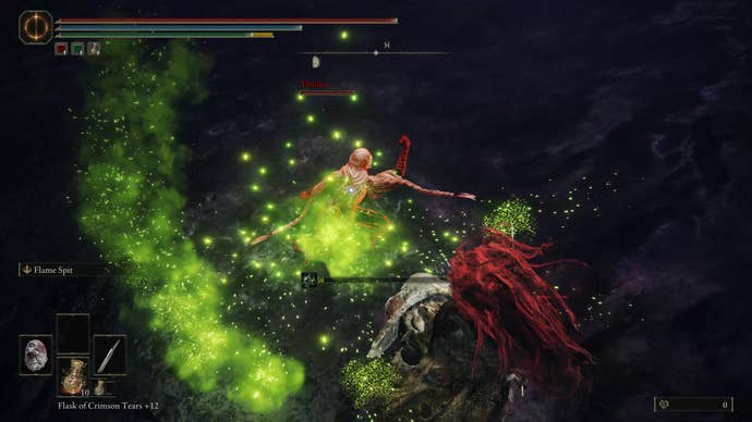 A warrior fights Thiollier in Elden Ring Shadow of the Erdtree.