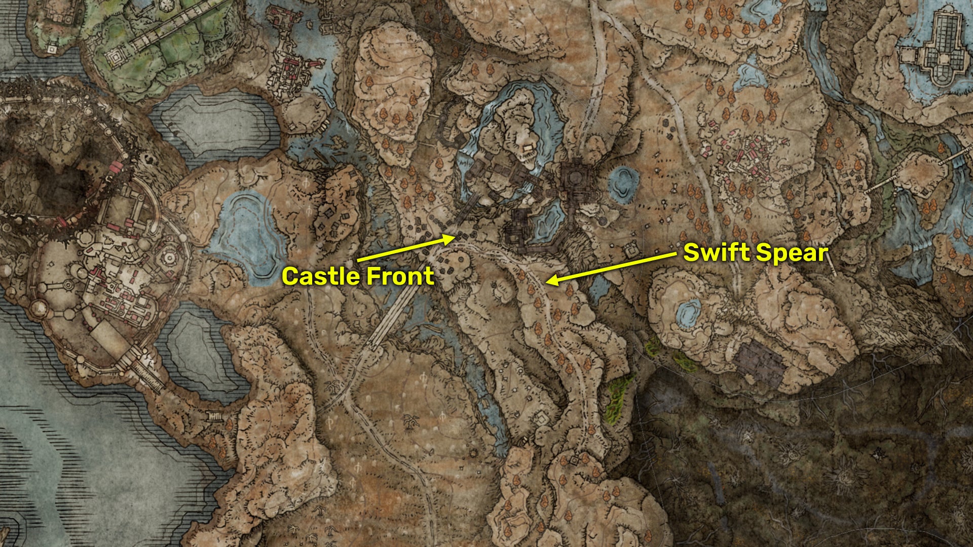 Elden Ring: Shadow Of The Erdtree screenshot of the Swift Spear map location. - 14