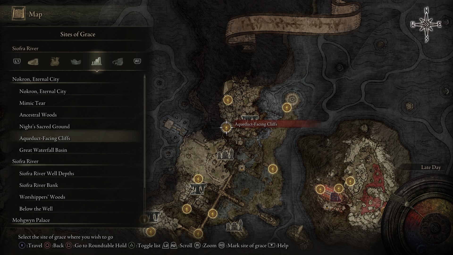 Elden Ring Site Of Grace: Aqueduct-Facing Cliffs