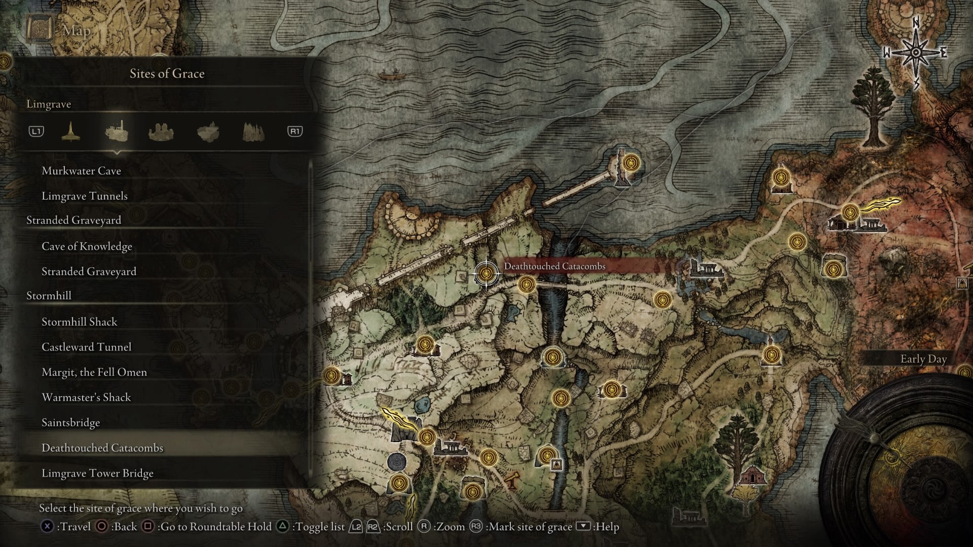 Elden Ring Site Of Grace: Deathtouched Catacombs