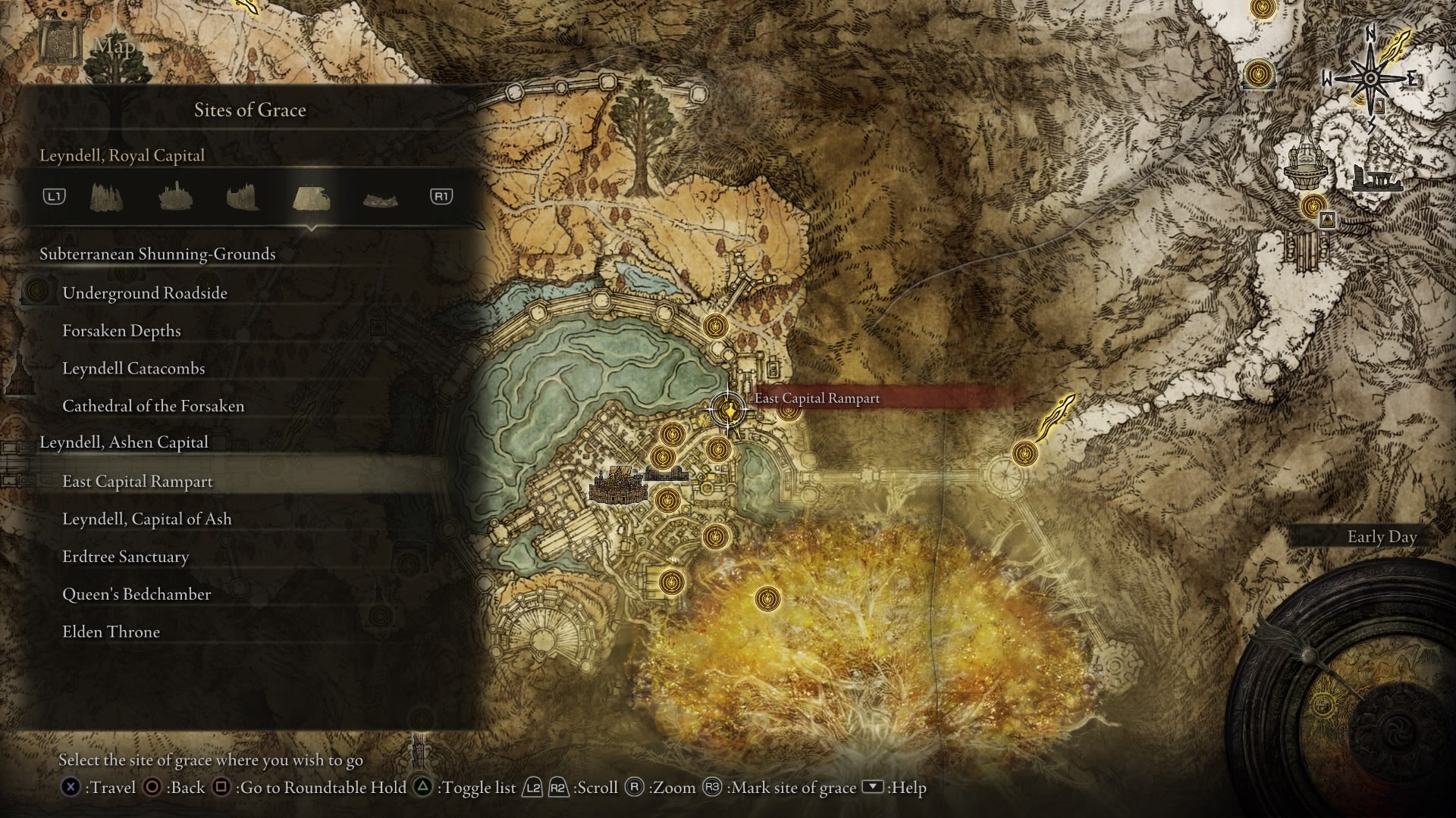 Elden Ring Site Of Grace: East Capital Rampart - 200