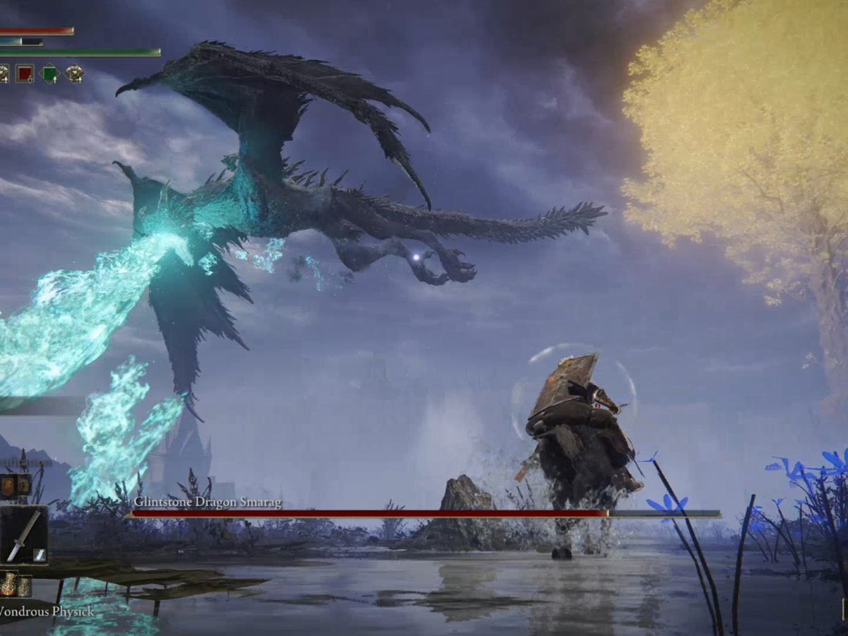 Elden Ring: Glintstone Dragon Smarag boss fight walkthrough | Rock