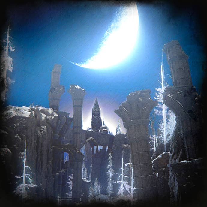 An in-game painting in Elden Ring, named Sorcerer.