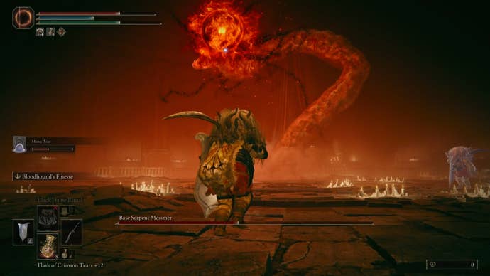 Messmer as giant snake and orb of fire