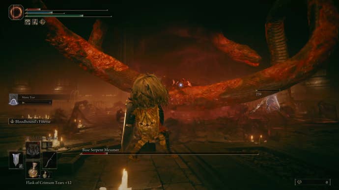 Messmer surrounded by giant snakes