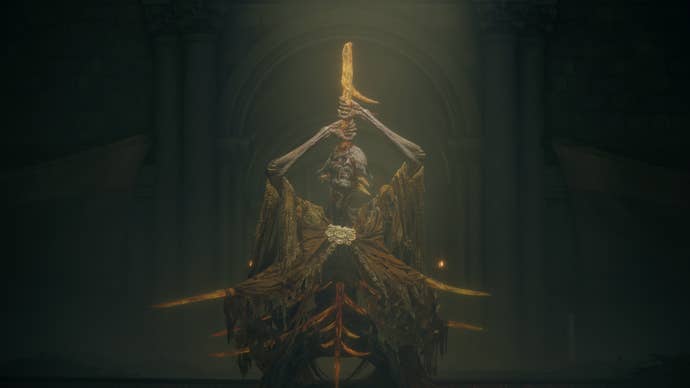 Midra pulling sword out his head