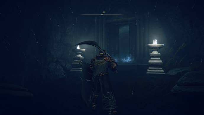 Approaching gateway to Darklight Catacombs