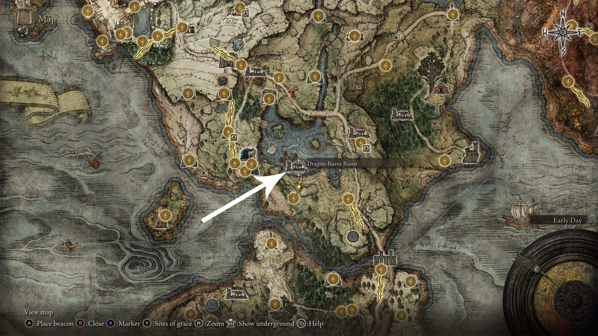 Elden Ring map of the Twinblade location. - 3