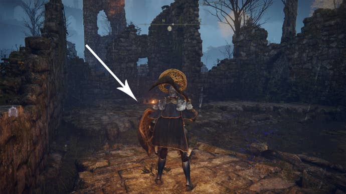 Elden Ring cellar entrance in the Dragon-Burnt Ruins.