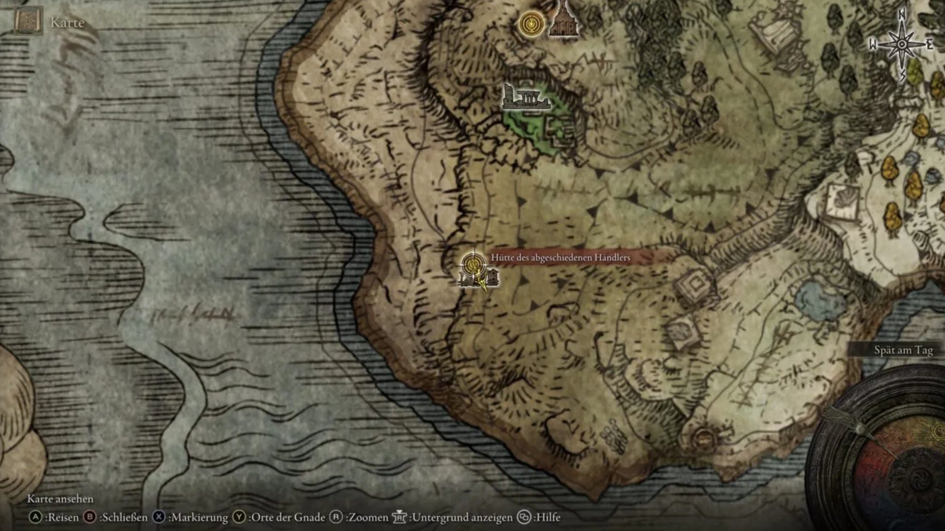 elden ring weeping peninsula isolated merchant&rsquo;s hut map location