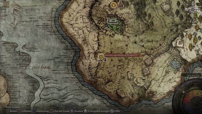 elden ring weeping peninsula isolated merchant’s hut map location