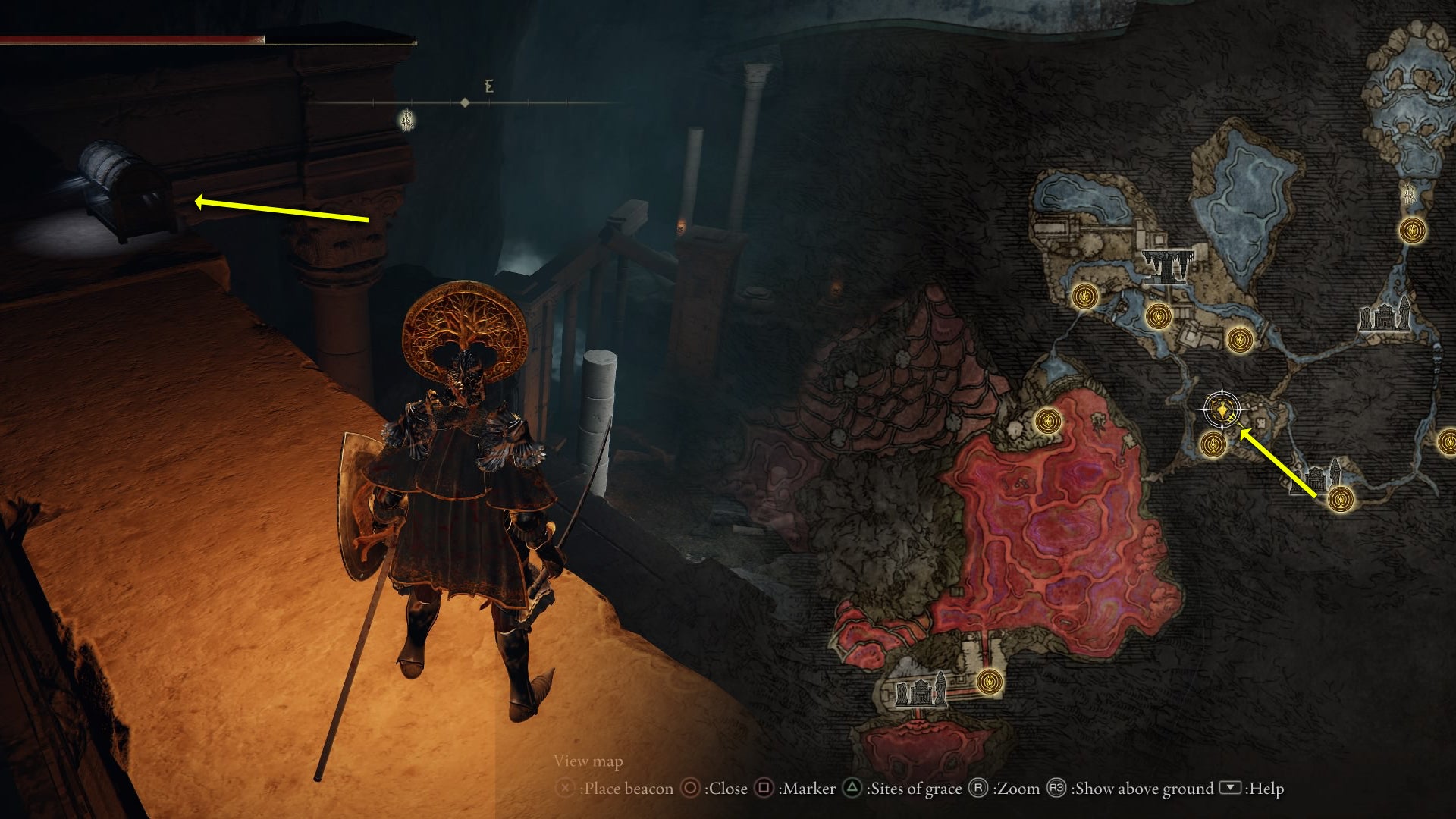 Elden Ring image of the Wing of Astel map location - 9