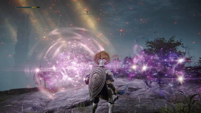 Screenshot of the Tarnished in Elden Ring wielding the Wing Of Astel