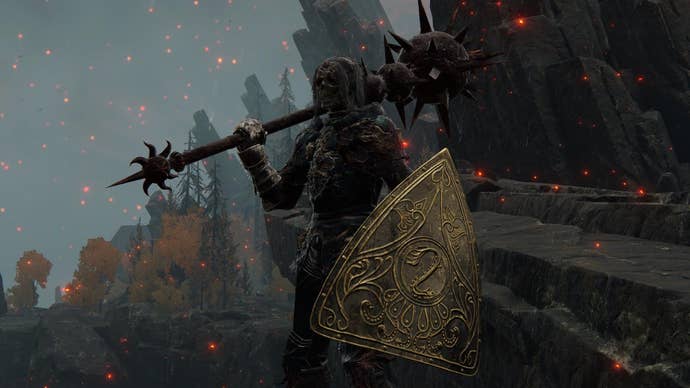 Character screenshot from Elden Ring wielding the Great Stars weapon