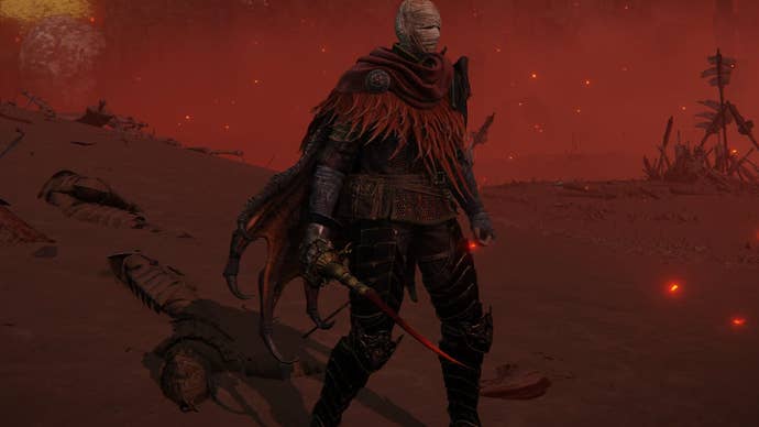 Character screenshot from Elden Ring showing the Antspur Rapier