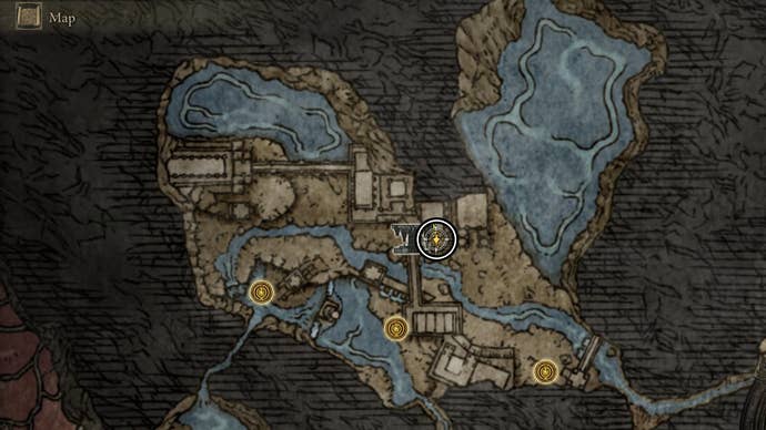 Map screenshot from Elden Ring showing the location of the second Silver Sphere enemy in Nokstella