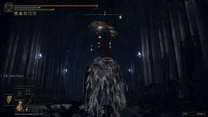 Character screenshot from Elden Ring showing the location of the third Silver Sphere enemy in Nokstella