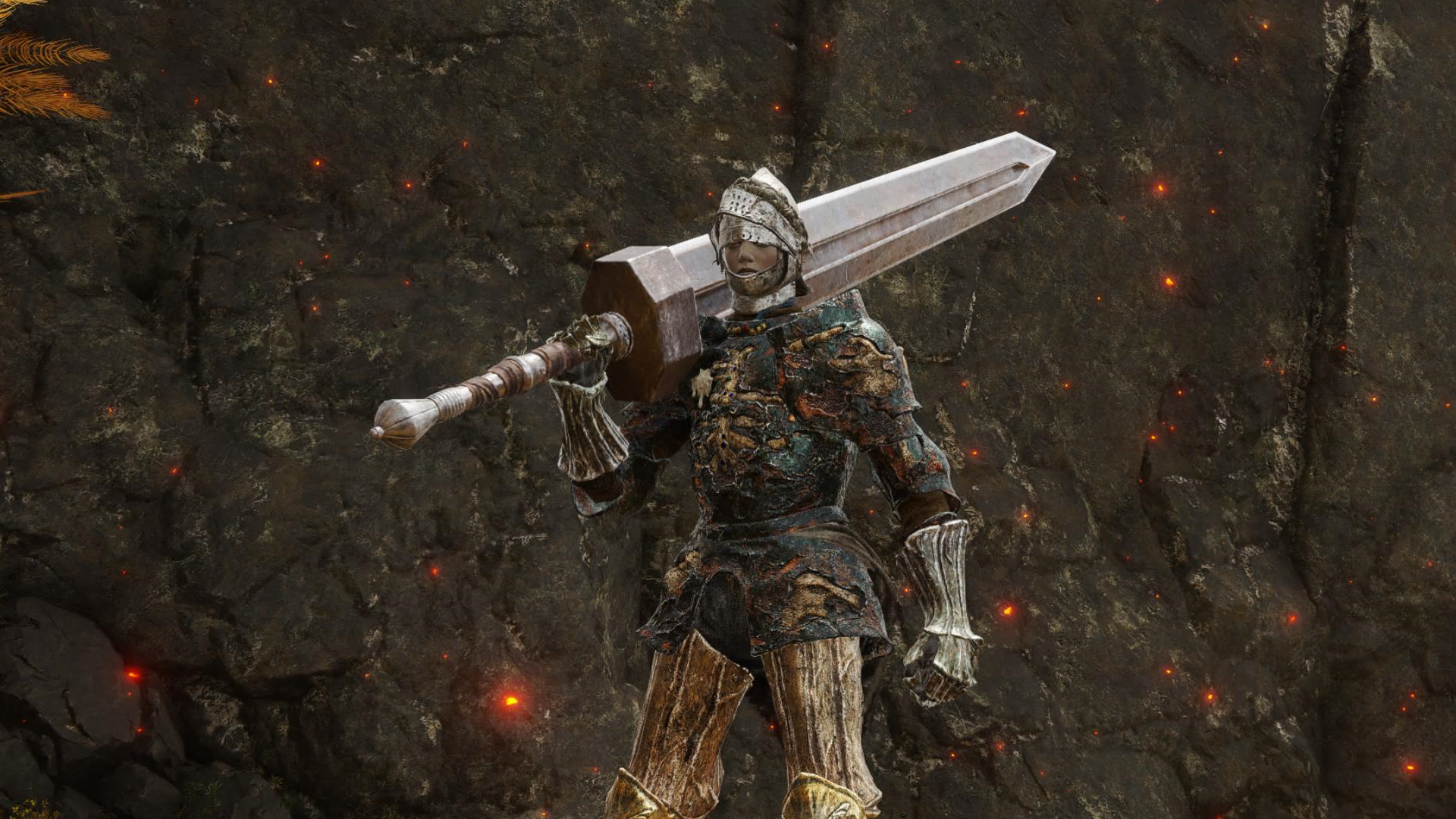 Character screenshot from Elden Ring holding the Greatsword