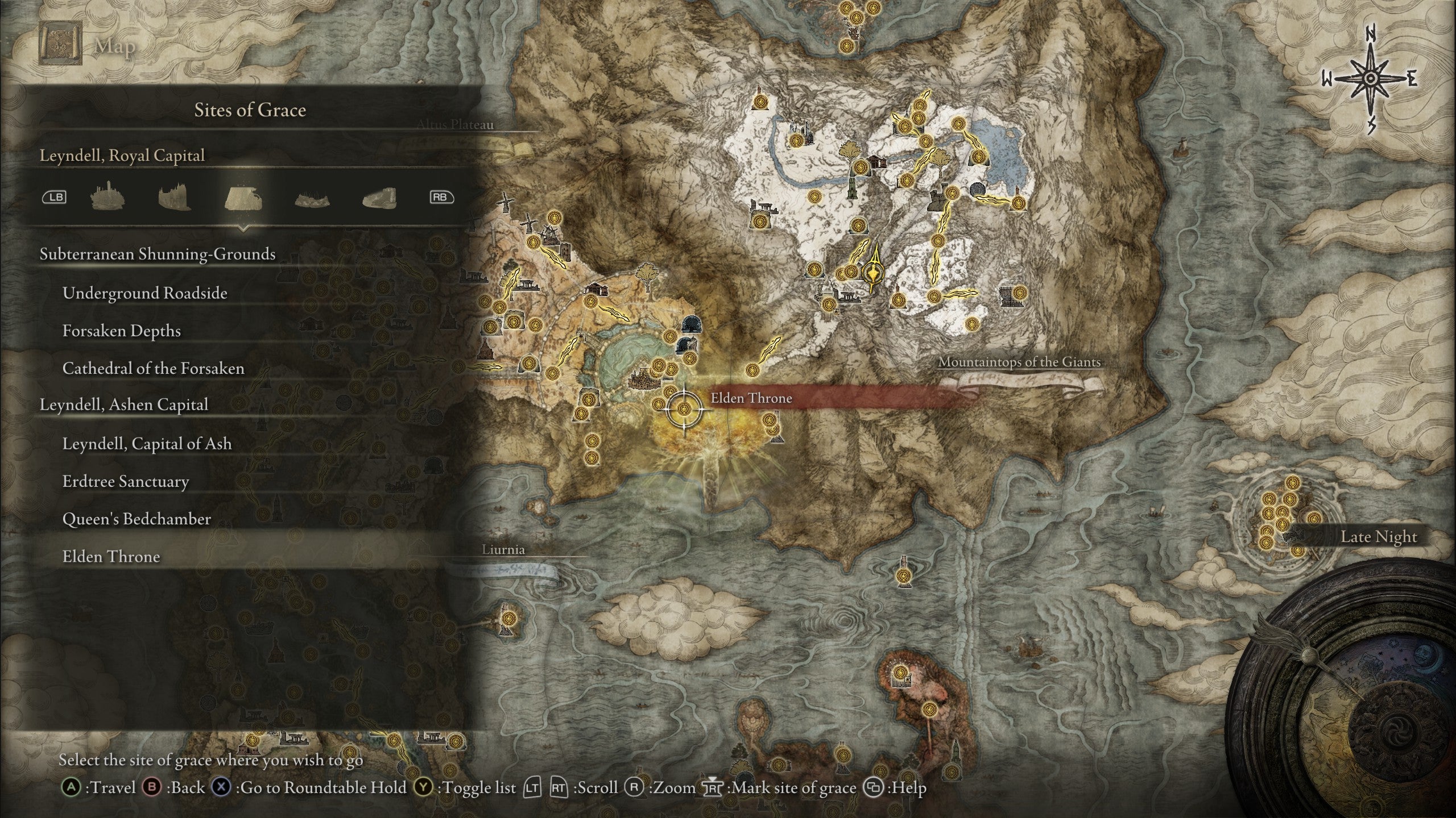 Elden Throne (Capital of Ash) Grace in Elden Ring