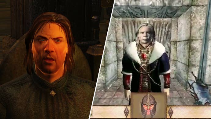 Martin Septim in The Elder Scrolls IV: Oblivion opposite Emperor Uriel Septim in the fan-made Oblivion boomer shooter.
