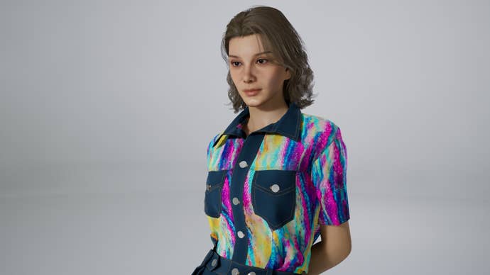 A character in inZOI who looks a lot like Eleven from Stranger Things.