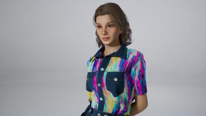 Un personaje en Inzoi que se parece mucho a once de Stranger Things.