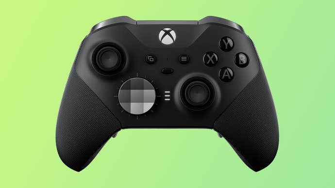 microsoft xbox elite wireless controller series 2 on a gradient background