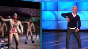 Watch Ellen groove to Dance Central, sign up with her to win a Kinect