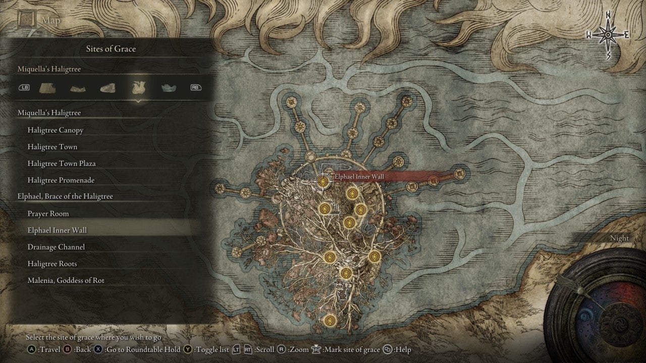 Elphael Inner Wall Grace in Elden Ring