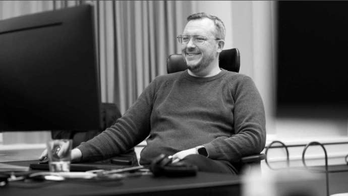 Black and white image of Tomas Hedman, head of privacy and AI governance at Embracer