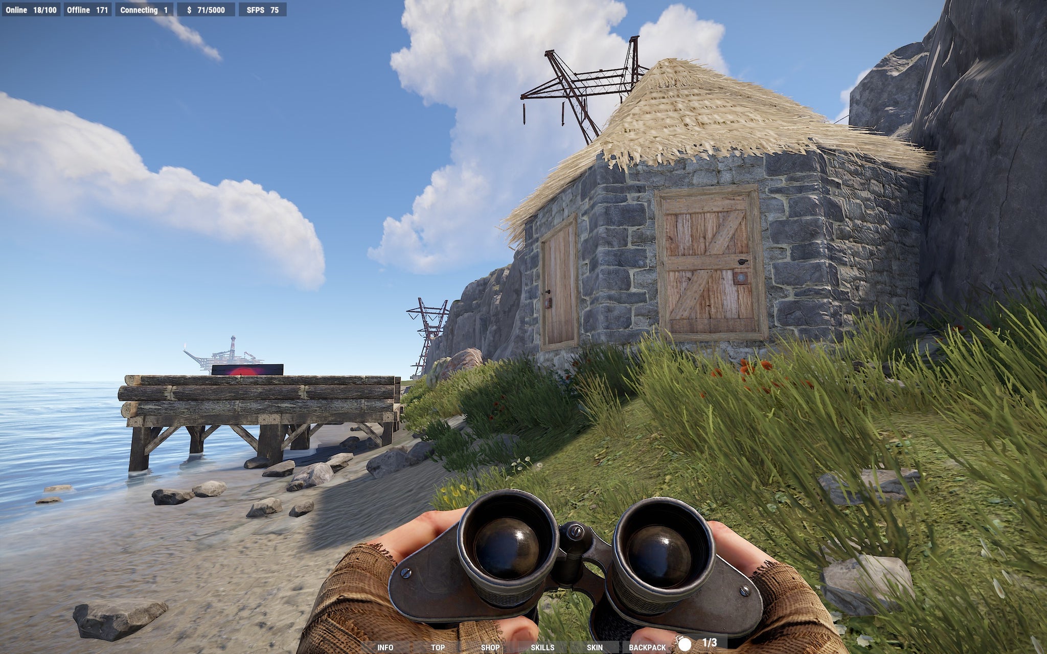 Rust Thatch I painted landscapes in the horribly violent world of Rust | Eurogamer.net