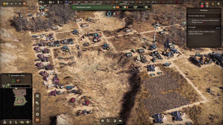 A town in the midst of a severe drought.