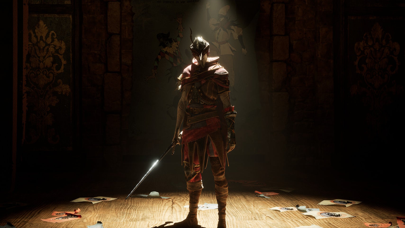 A character with a sword in Enotria: The Last Song. - 1