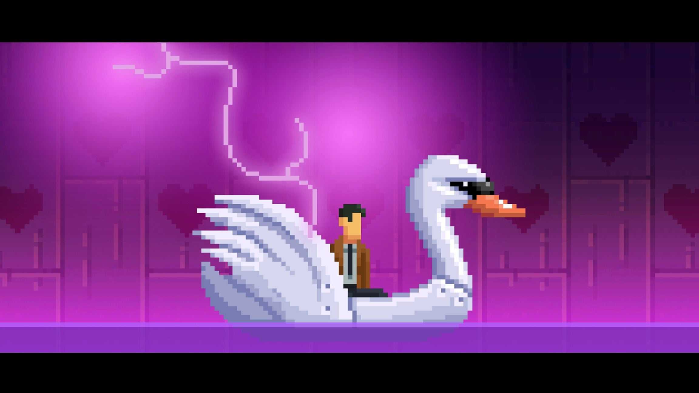A detective riding a large duck on a theme park-style attraction in the game The Darkside Detective A Fumble In The Dark, which was available for free for a limited time from the Epic Games Store. - 4
