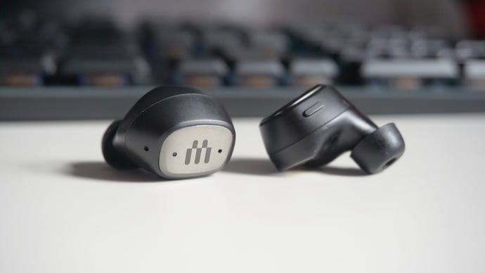 A photo of the EPOS GTW 270 Hybrid wireless earbuds