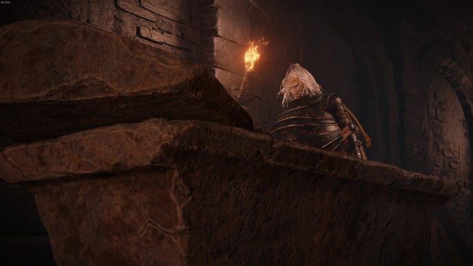 Hopping into a coffin in Elden Ring: Shadow Of The Erdtree.