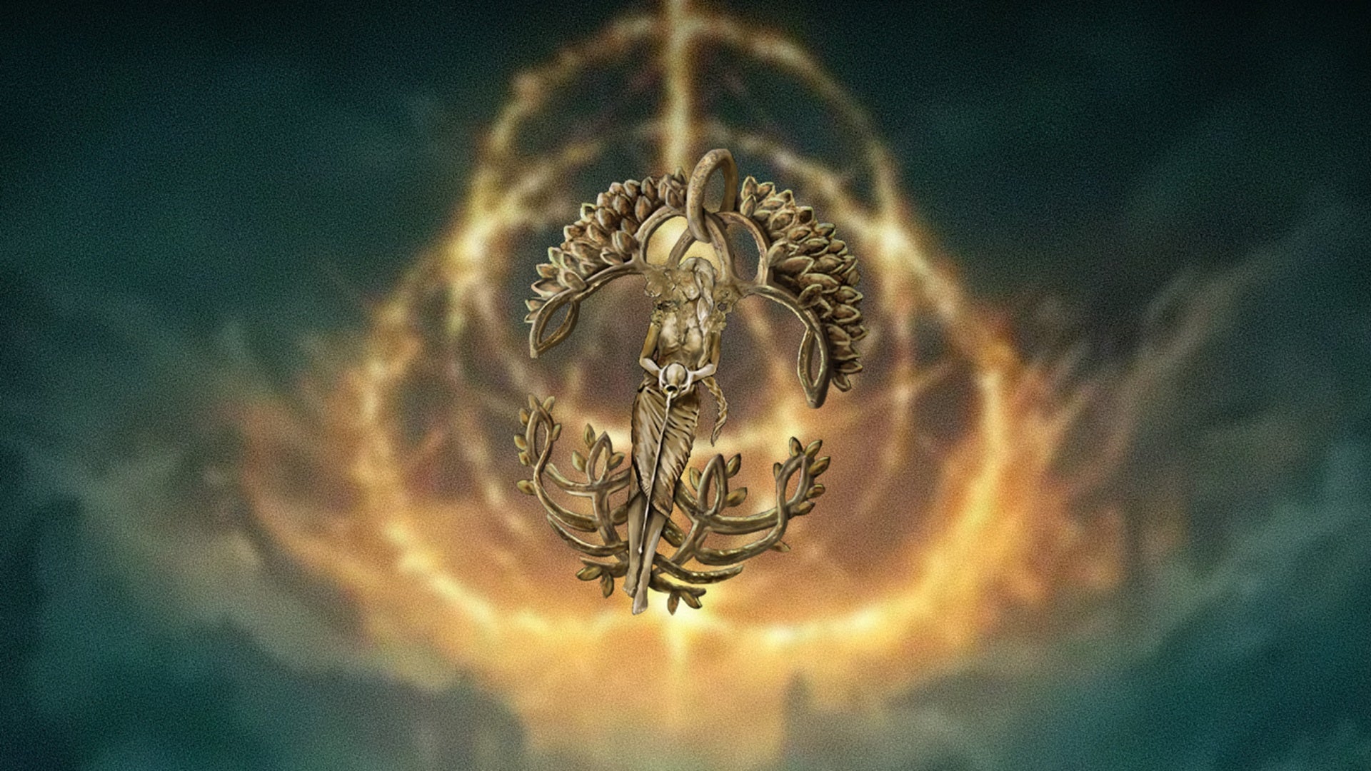 The icon for Erdtree's Favor +2, a talisman in Elden Ring. - 8