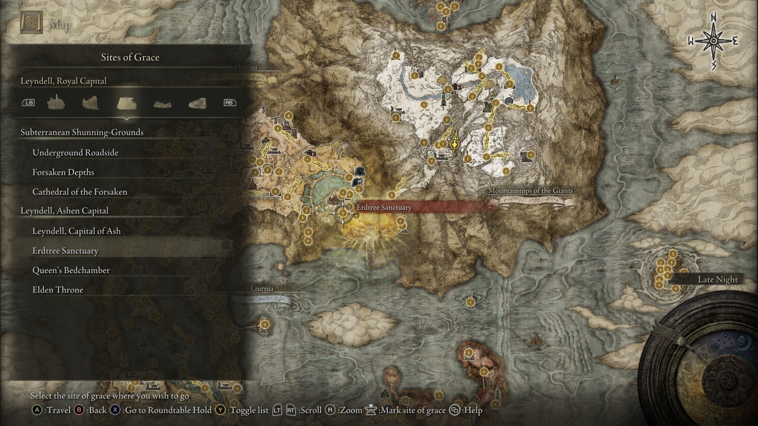 Erdtree Sanctuary (Capital of Ash) Grace in Elden Ring