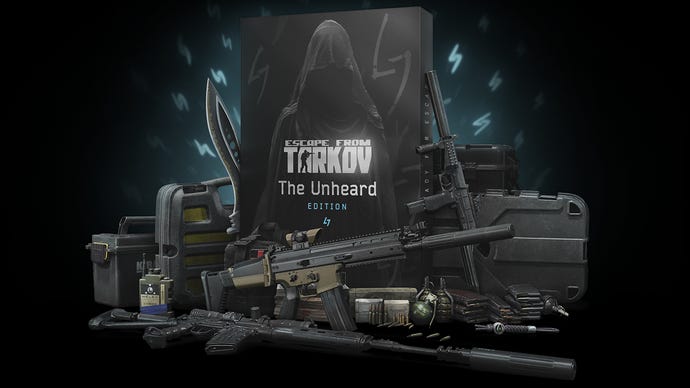 The contents of Escape from Tarkov's $250 Unheard Edition, including unique items, starting boosters and an exclusive PvE mode