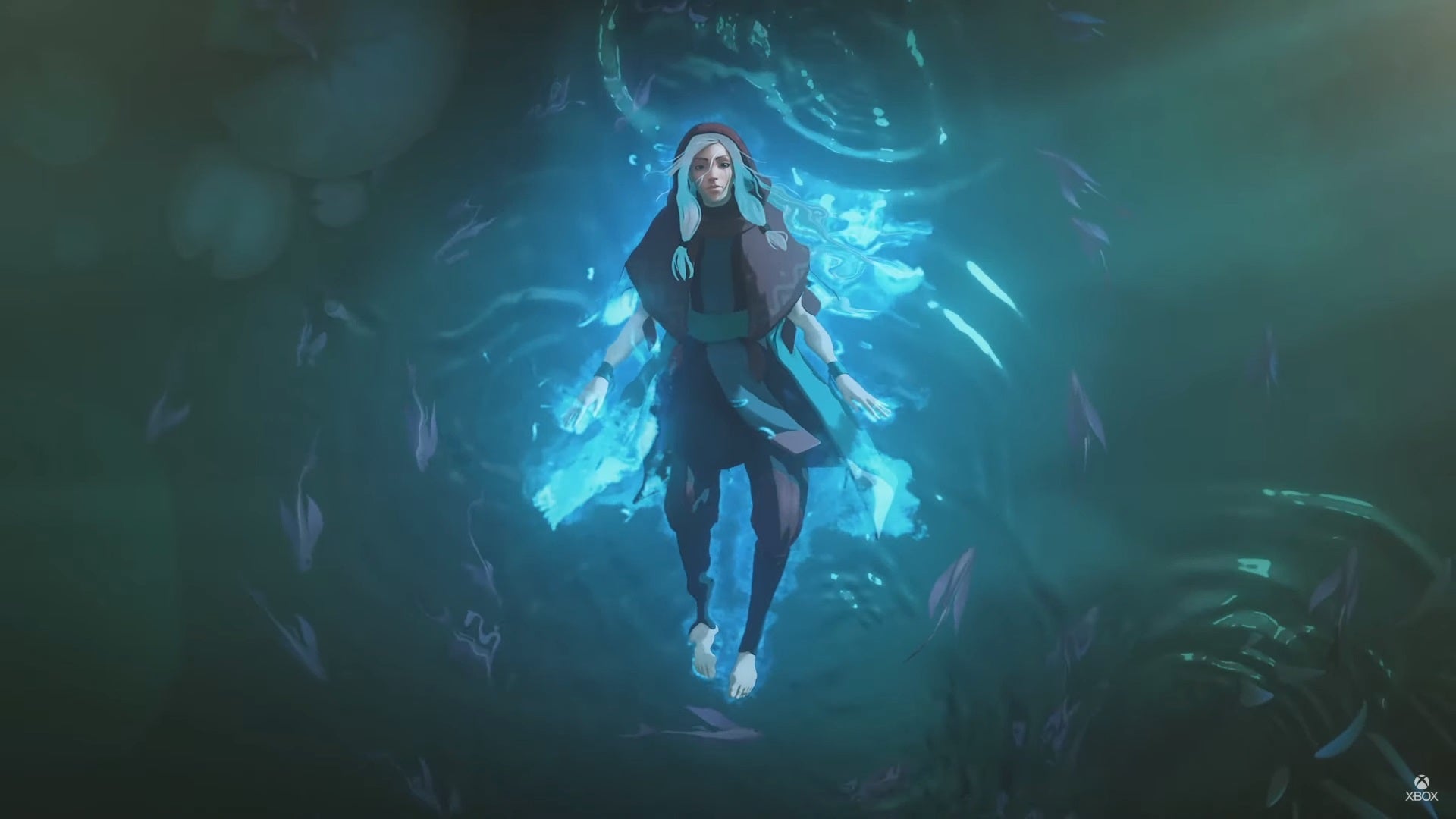 A woman wreathed in magical energy from Everwild - 1