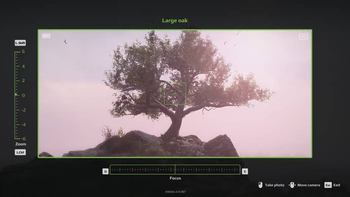 Taking a picture of a big tree in Expeditions: A MudRunner Game.