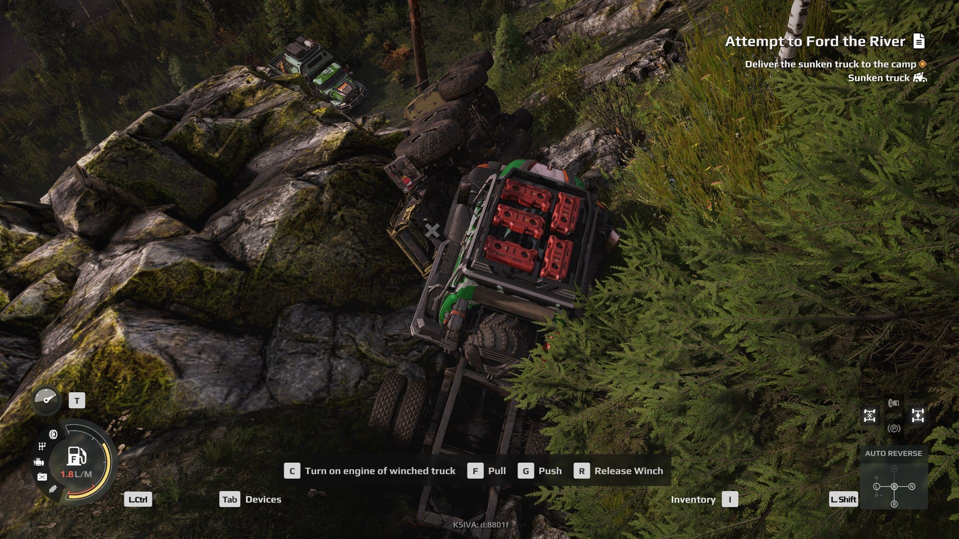 Me pushing the Tatra down a cliff in Expeditions: A MudRunner Game. - 6
