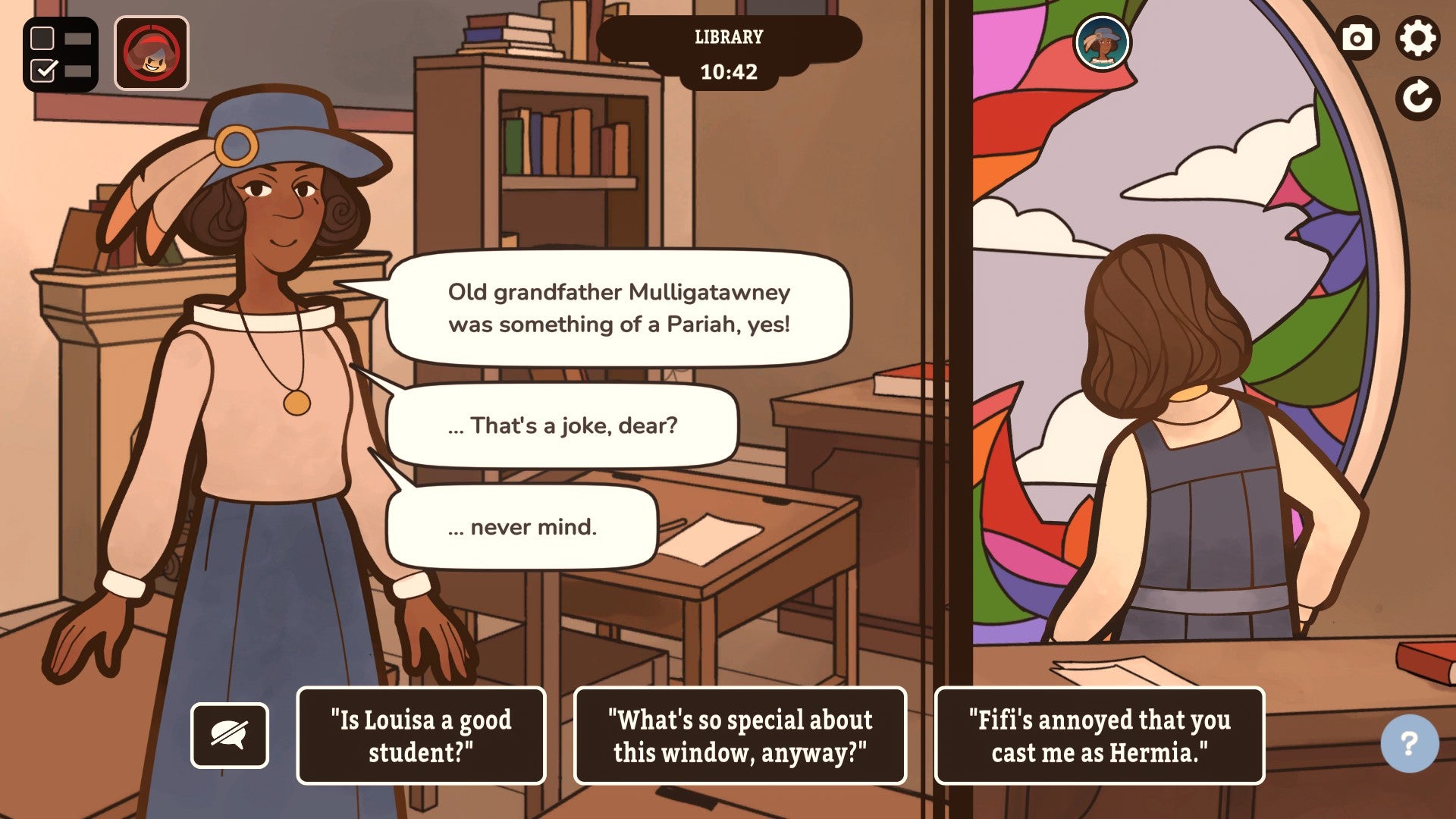 A teach makes a joke about the headmistress in the library with a broken window in Expelled! - 4