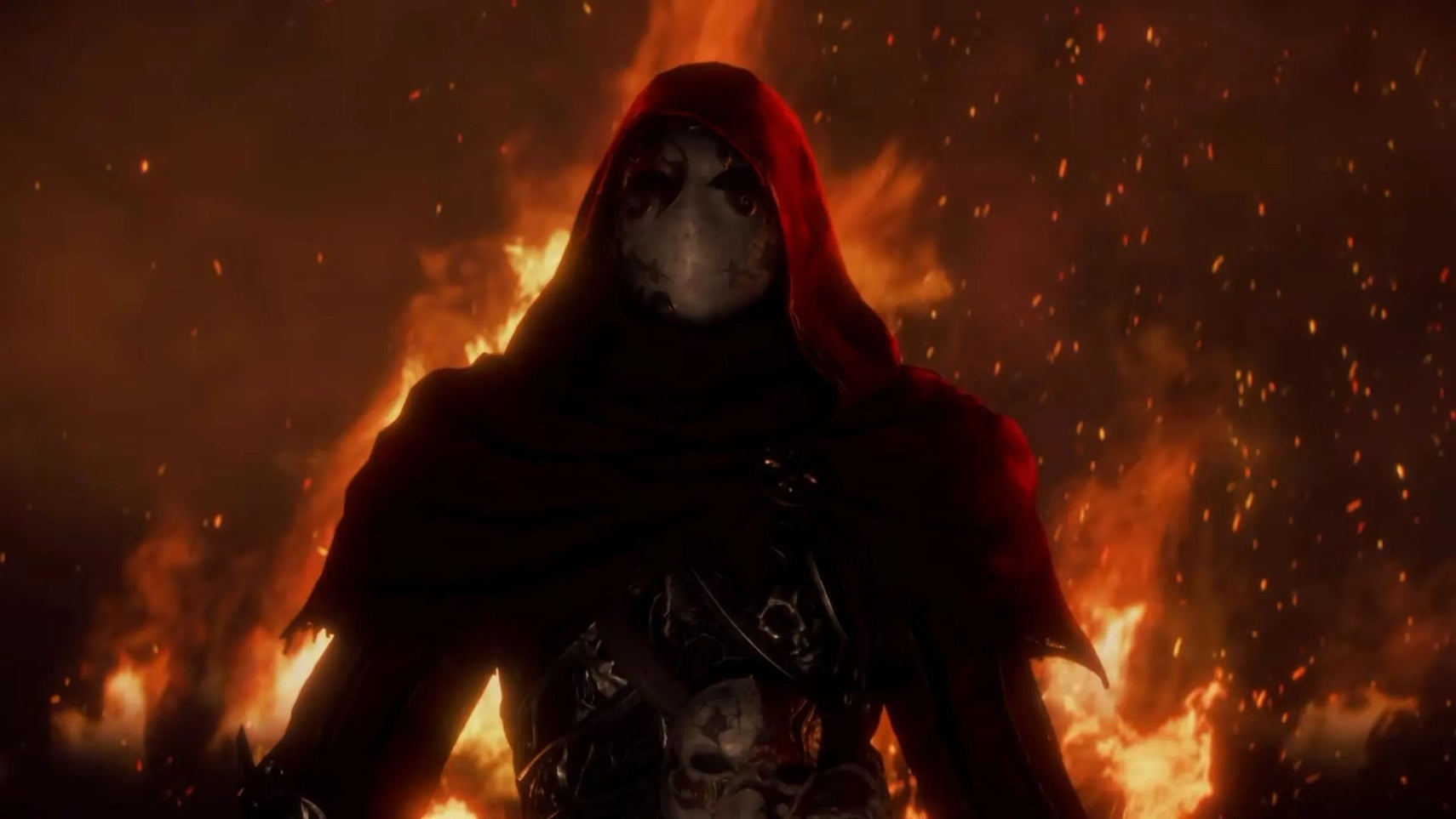 Evil looking person surrounded by fire in the Fable Xbox Games Showcase trailer.