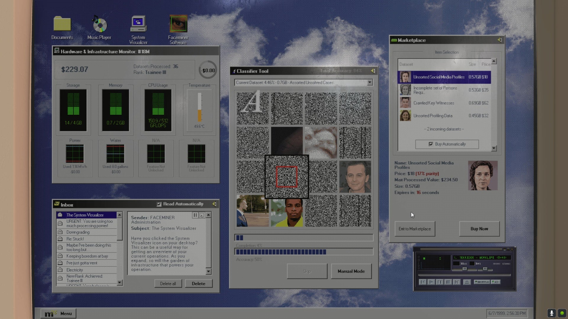 Doing some facemining in FACEMINER, while listening to some MADWRECK. - 3