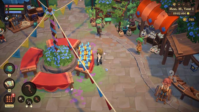 The town square in Fae Farm