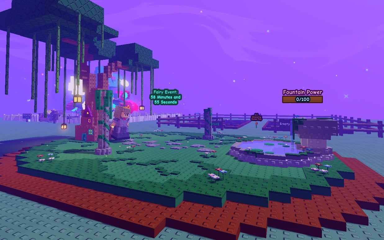 A screenshot of the Fairy Update in Grow a Garden.