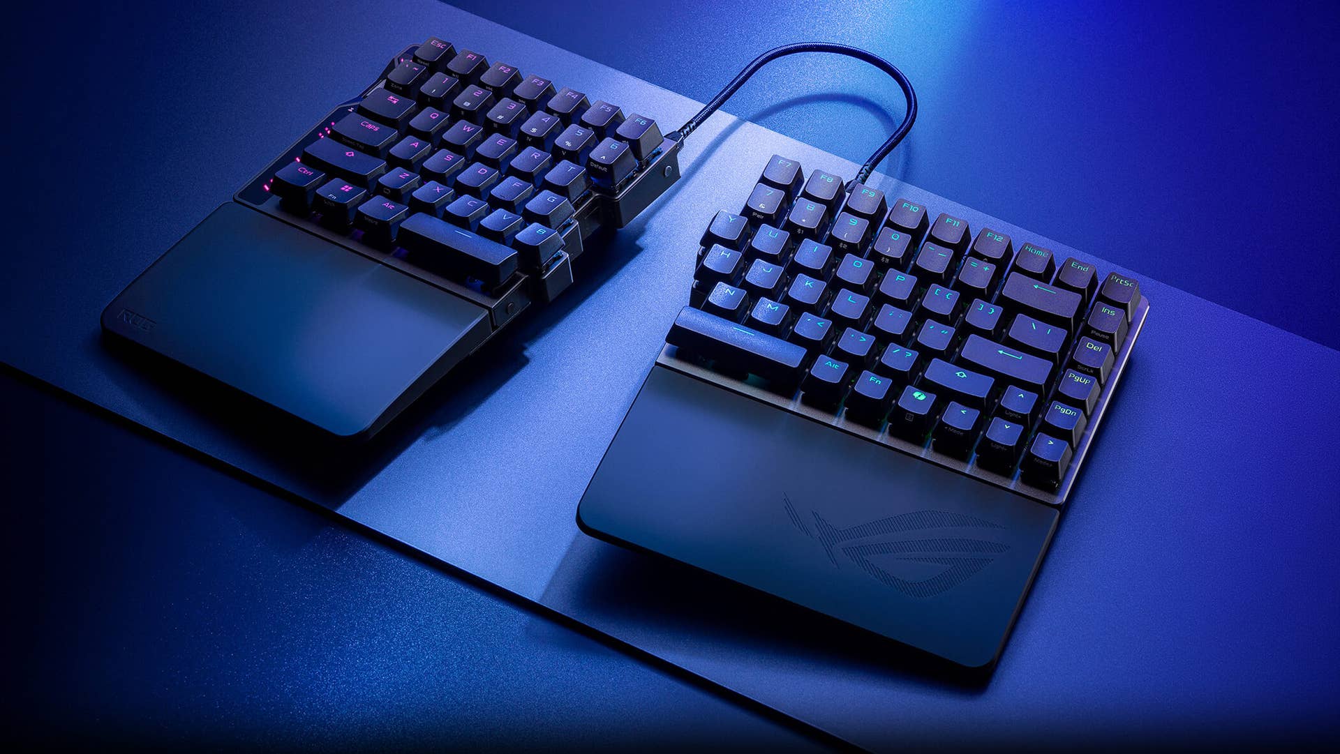 Asus Falcata split gaming keyboard