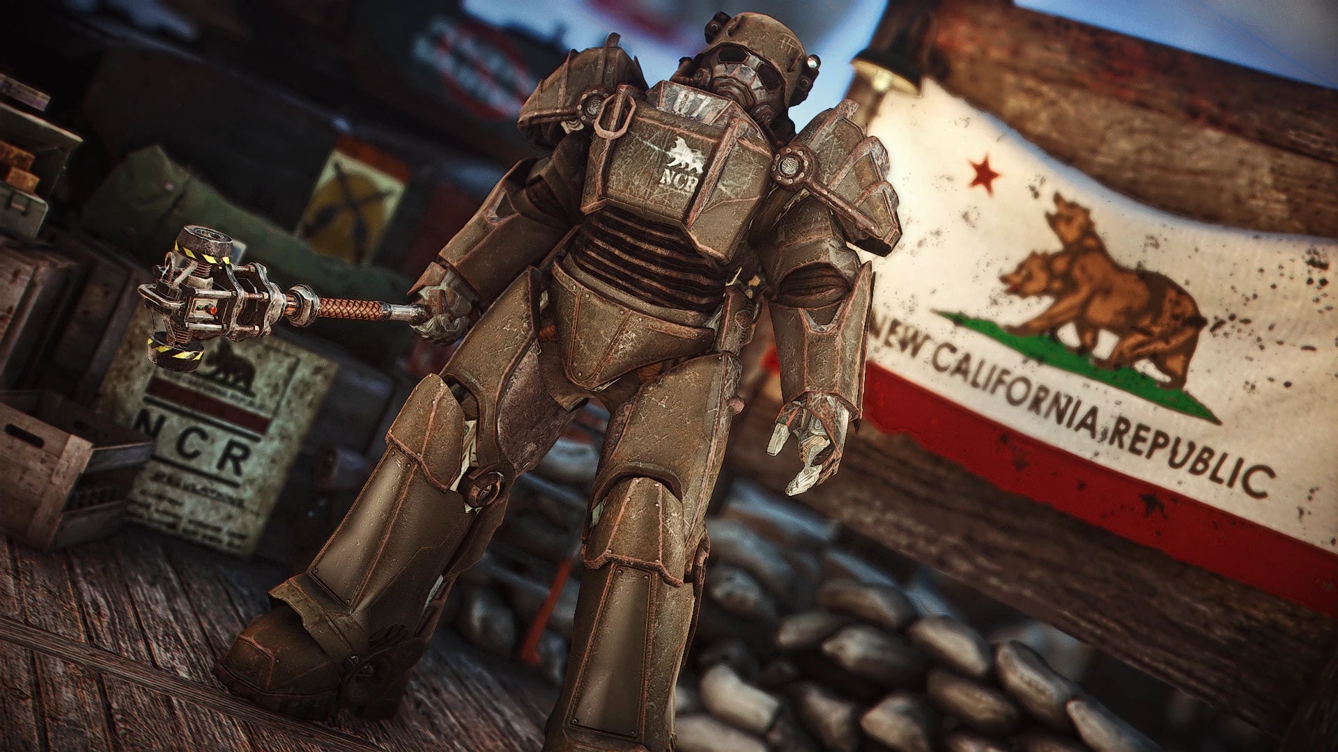 The Fallout TV Show NCR Ranger power armour in Fallout 4. - 1