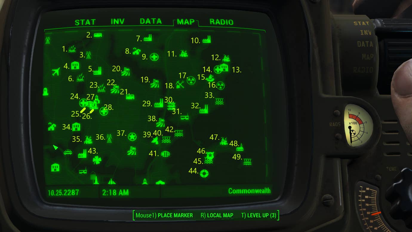 Fallout 4 World Map with all locations unlocked | VG247